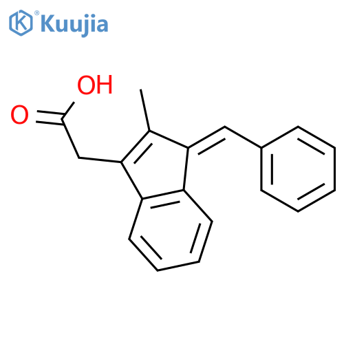 1H-INDENE-3-ACETIC ACID, 2-METHYL-1-(PHENYLMETHYLENE)- structure