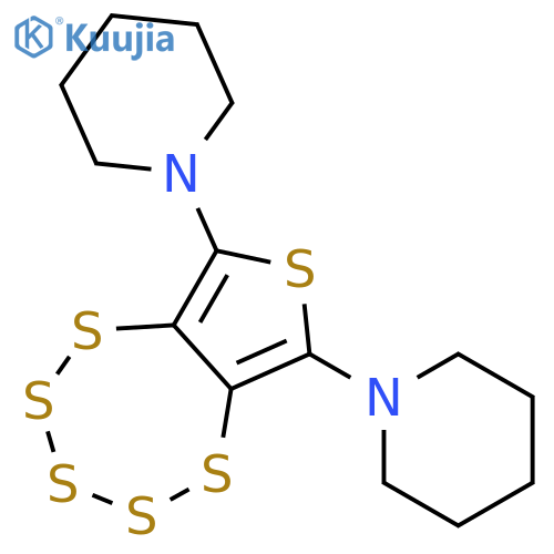 PIPERIDINE, 1,1'-THIENO[3,4-F]-1,2,3,4,5-PENTATHIEPIN-6,8-DIYLBIS- structure