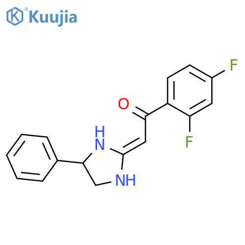 Ethanone, 1-(2,4-difluorophenyl)-2-(4-phenyl-2-imidazolidinylidene)- structure