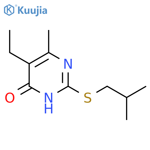 5-Ethyl-4-methyl-2-(2-methylpropylsulfanyl)-1H-pyrimidin-6-one structure