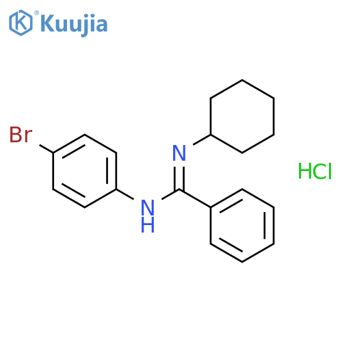 N-(4-bromophenyl)-N'-cyclohexylbenzenecarboximidamide hydrochloride structure