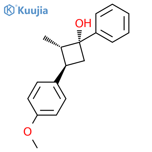 Cyclobutanol, 3-(4-methoxyphenyl)-2-methyl-1-phenyl-, (1R,2S,3R)-rel- structure
