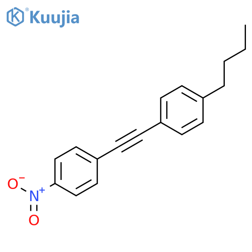 Benzene, 1-butyl-4-[(4-nitrophenyl)ethynyl]- structure