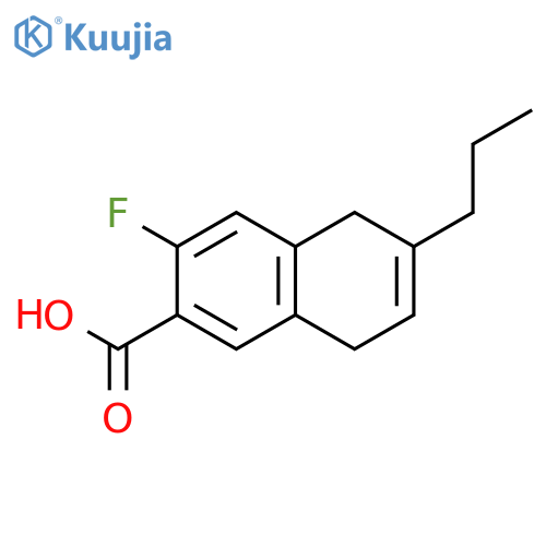 2-Naphthalenecarboxylic acid, 3-fluoro-5,8-dihydro-6-propyl- structure