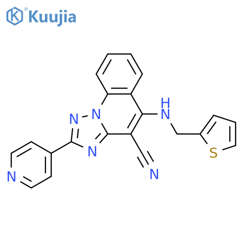 [1,2,4]Triazolo[1,5-a]quinoline-4-carbonitrile,2-(4-pyridinyl)-5-[(2-thienylmethyl)amino]- structure