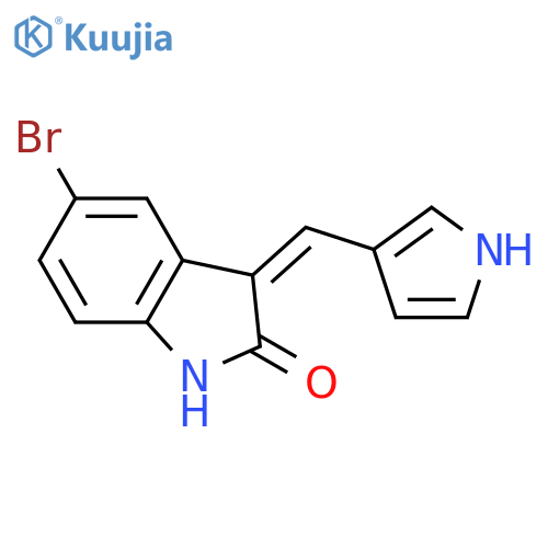 2H-Indol-2-one, 5-bromo-1,3-dihydro-3-(1H-pyrrol-3-ylmethylene)- structure