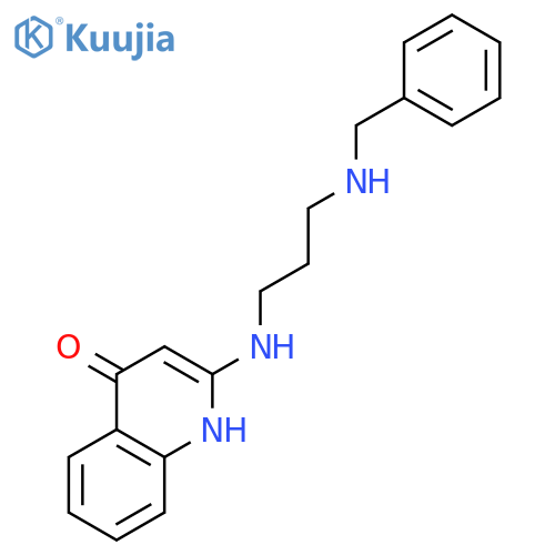 4(1H)-QUINOLINONE, 2-[[3-[(PHENYLMETHYL)AMINO]PROPYL]AMINO]- structure