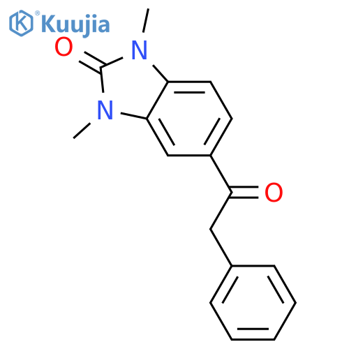 2H-BENZIMIDAZOL-2-ONE, 1,3-DIHYDRO-1,3-DIMETHYL-5-(PHENYLACETYL)- structure