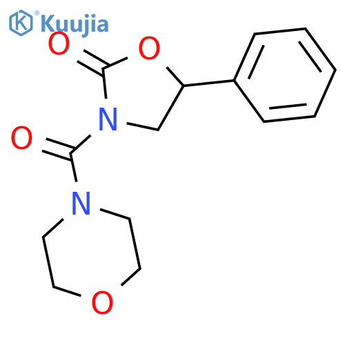 2-Oxazolidinone,3-(4-morpholinylcarbonyl)-5-phenyl- structure