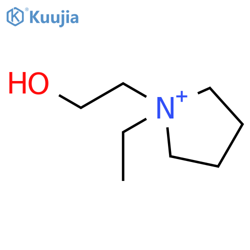 Pyrrolidinium, 1-ethyl-1-(2-hydroxyethyl)- structure
