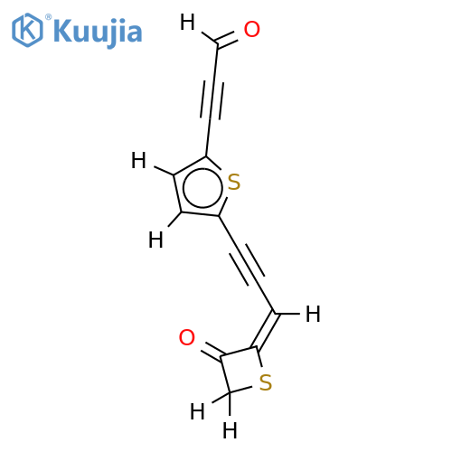 3-[5-[3-(3-Oxo-2-thiatenylidene)-1-propynyl]-2-thienyl]-2-propynal structure