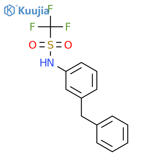 Methanesulfonamide, 1,1,1-trifluoro-N-[3-(phenylmethyl)phenyl]- structure