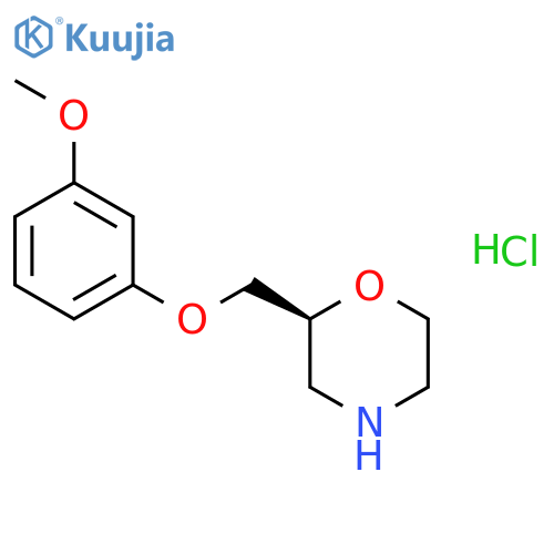 (2s)-2-[(3-methoxyphenoxy)methyl]morpholine;hydrochloride structure
