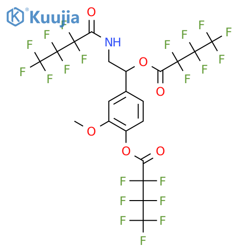 [4-[2-(2,2,3,3,4,4,4-Heptafluorobutanoylamino)-1-(2,2,3,3,4,4,4-heptafluorobutanoyloxy)ethyl]-2-methoxyphenyl] 2,2,3,3,4,4,4-heptafluorobutanoate structure