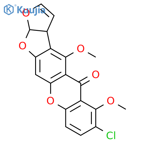 7-chloro-4,6-dimethoxy-3a,12a-dihydro-5H-furo[3',2':4,5]furo[3,2-b]xanthen-5-one structure