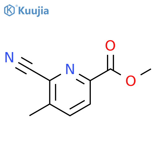 6-cyano-5-methyl-2-Pyridinecarboxylic acid methyl ester structure