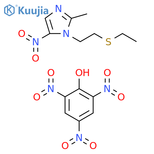 1H-Imidazole, 1-[2-(ethylthio)ethyl]-2-methyl-5-nitro-, compd. with2,4,6-trinitrophenol (1:1) structure