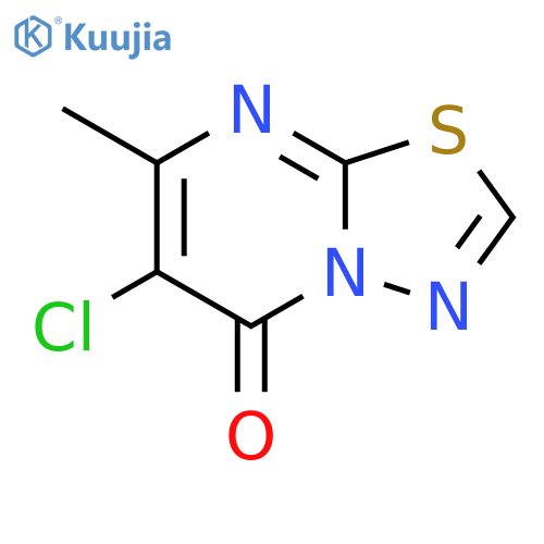 5H-1,3,4-THIADIAZOLO[3,2-A]PYRIMIDIN-5-ONE, 6-CHLORO-7-METHYL- structure