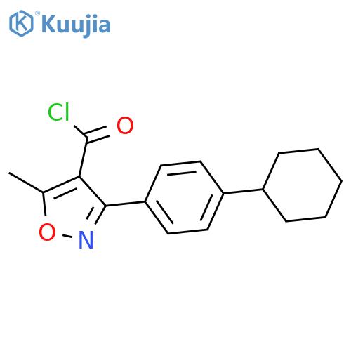 3-(4-Cyclohexylphenyl)-5-methylisoxazole-4-carbonyl chloride structure