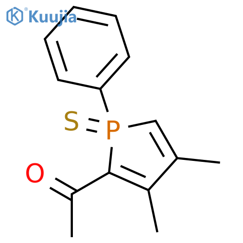 ETHANONE, 1-(3,4-DIMETHYL-1-PHENYL-1-SULFIDO-1H-PHOSPHOL-2-YL)- structure