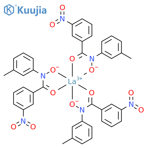 Lanthanum, tris[N-hydroxy-N-(3-methylphenyl)-3-nitrobenzamidato]- (9CI) structure