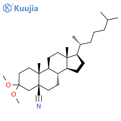 Cholestane-5-carbonitrile, 3,3-dimethoxy-, (5beta)- structure