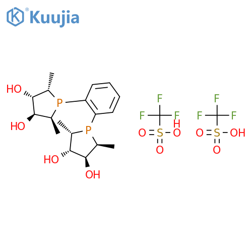 (+)-1,2-bis[(2s,5s)-2,5-dimethyl-(3s,4s)-3,4-dihydroxyphospholano]benzene bis(trifluoromethanesulfonate)salt structure