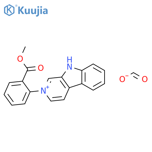 9H-Pyrido[3,4-b]indolium, 2-[2-(methoxycarbonyl)phenyl]-, formate structure