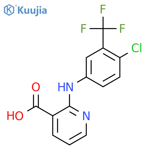 3-Pyridinecarboxylic acid, 2-[[4-chloro-3-(trifluoromethyl)phenyl]amino]- structure
