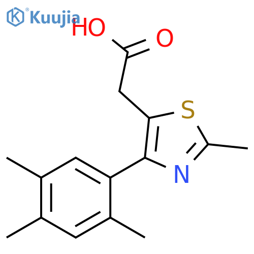 [2-Methyl-4-(2,4,5-trimethyl-phenyl)-thiazol-5-yl]-acetic acid structure