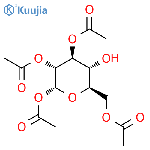 1,2,3,6-Tetra-O-acetyl-a-D-glucopyranose structure