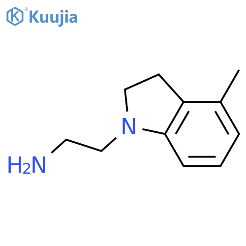 2,3-dihydro-4-methyl-1H-Indole-1-ethanamine structure
