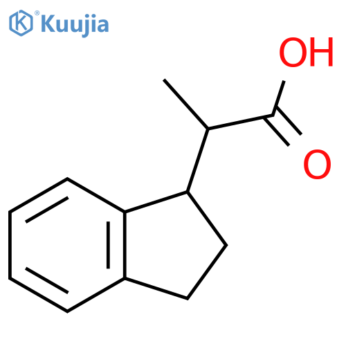 2-(2,3-dihydro-1H-inden-1-yl)propanoic acid structure