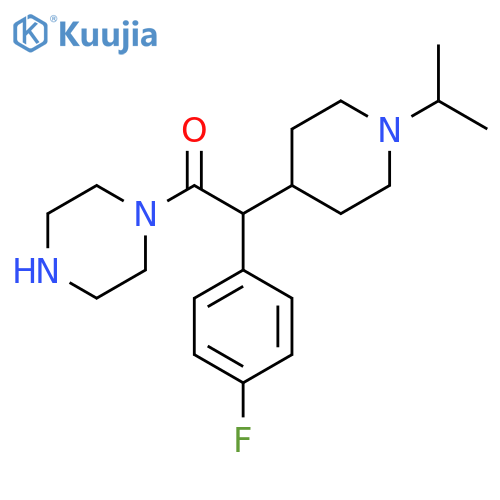 Piperazine, 1-[(4-fluorophenyl)[1-(1-methylethyl)-4-piperidinyl]acetyl]- structure
