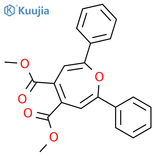 4,5-Oxepindicarboxylic acid, 2,7-diphenyl-, dimethyl ester structure