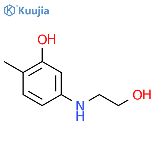5-((2-Hydroxyethyl)amino)-2-methylphenol structure