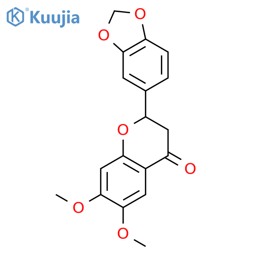 2,3-Dihydro-6,7-dimethoxy-2-(3,4-methylenedioxyphenyl)-1-benzopyran-4-one structure
