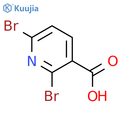 2,6-dibromopyridine-3-carboxylic acid structure