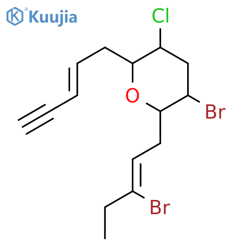 2H-Pyran,3-bromo-2-[(2E)-3-bromo-2-pentenyl]-5-chlorotetrahydro-6-(2Z)-2-penten-4-ynyl-,(2R,3R,5S,6S)- (9CI) structure