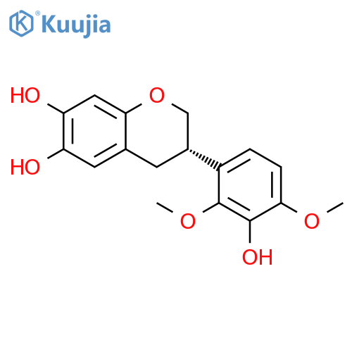 2H-1-Benzopyran-6,7-diol, 3,4-dihydro-3-(3-hydroxy-2,4-dimethoxyphenyl)-, (3S)- structure