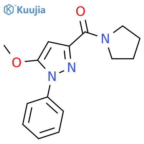 Pyrrolidine, 1-[(5-methoxy-1-phenyl-1H-pyrazol-3-yl)carbonyl]- structure