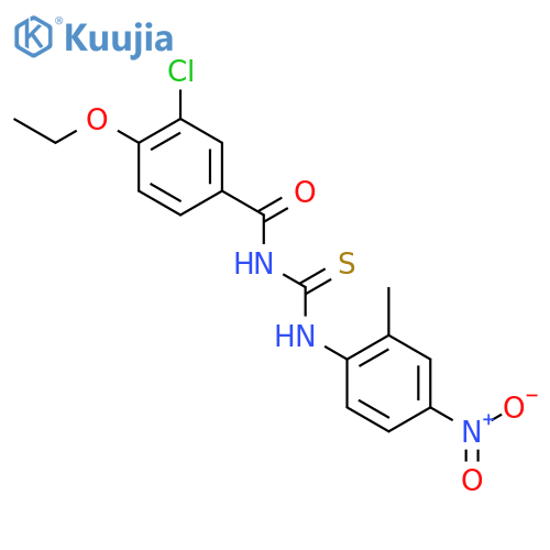 3-chloro-4-ethoxy-N-[(2-methyl-4-nitrophenyl)carbamothioyl]benzamide structure
