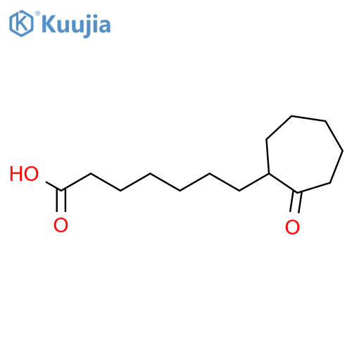 Cycloheptaneheptanoic acid, 2-oxo- structure