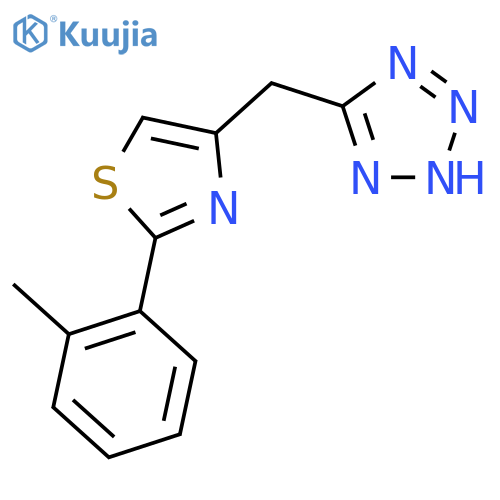 5-{[2-(2-methylphenyl)-1,3-thiazol-4-yl]methyl}-2H-tetrazole structure