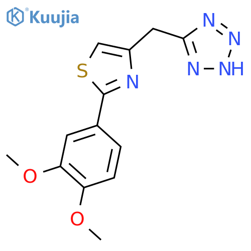 5-{[2-(3,4-dimethoxyphenyl)-1,3-thiazol-4-yl]methyl}-2H-tetrazole structure