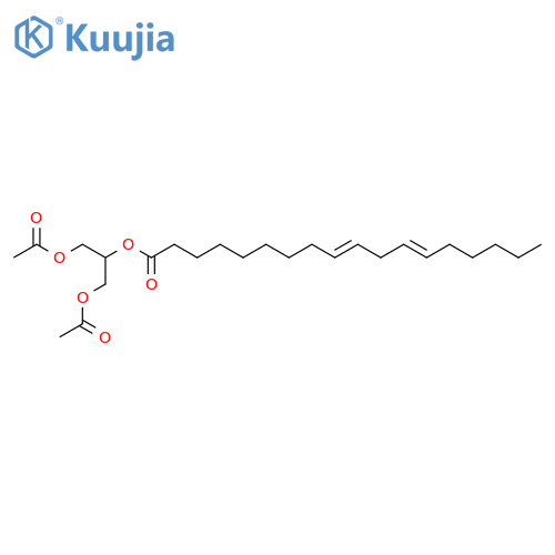 9,12-Octadecadienoic acid (Z,Z)-, 2-(acetyloxy)-1-[(acetyloxy)methyl]ethyl ester structure