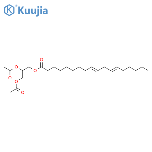 9,12-Octadecadienoic acid (Z,Z)-, 2,3-bis(acetyloxy)propyl ester structure