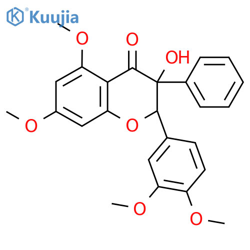4H-1-Benzopyran-4-one, 2-(3,4-dimethoxyphenyl)-2,3-dihydro-3-hydroxy-5,7-dimethoxy-3-phenyl- structure