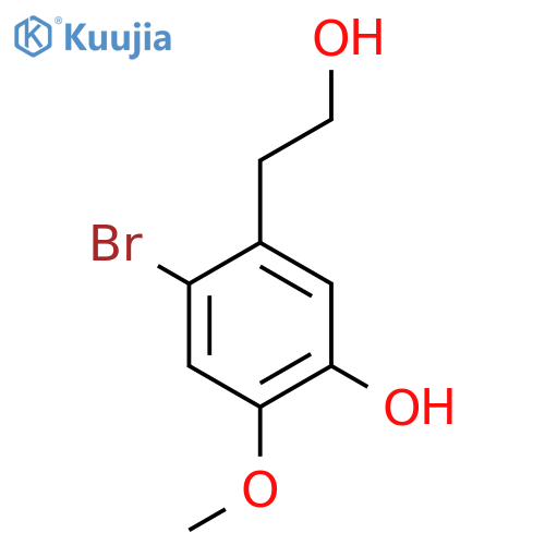 4-bromo-5-(2-hydroxyethyl)-2-methoxyphenol structure