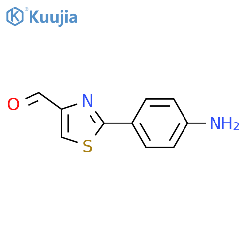 2-(4-amino-phenyl)-thiazole-4-carbaldehyde structure